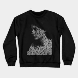 Virginia Woolf - word portrait - made from the love letters between her and Vita Crewneck Sweatshirt